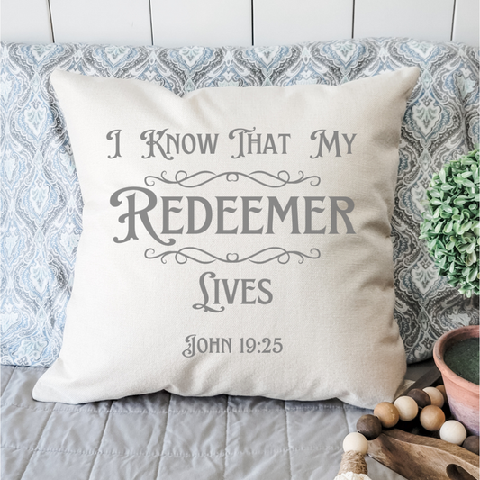My Redeemer Lives Pillow Cover