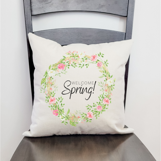 Welcome Spring Pillow Cover