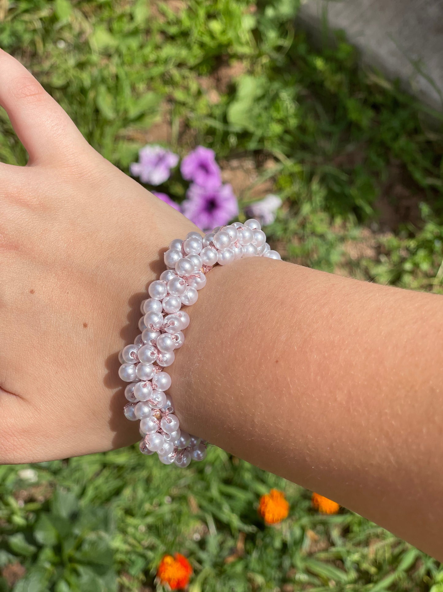 Faux Pearl Hair Scrunchies