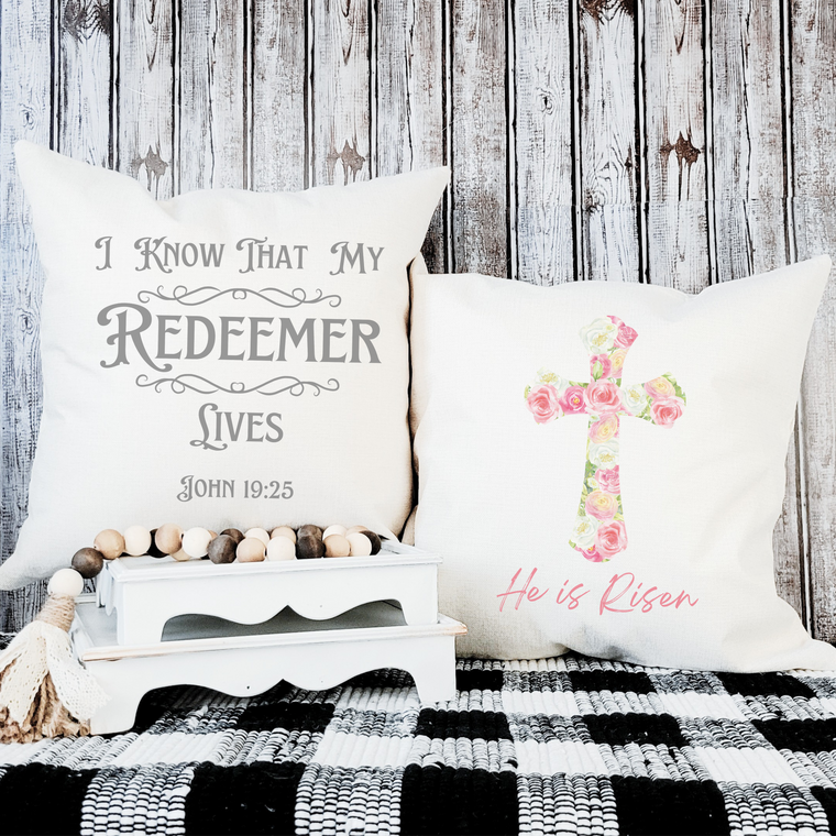 My Redeemer Lives Pillow Cover